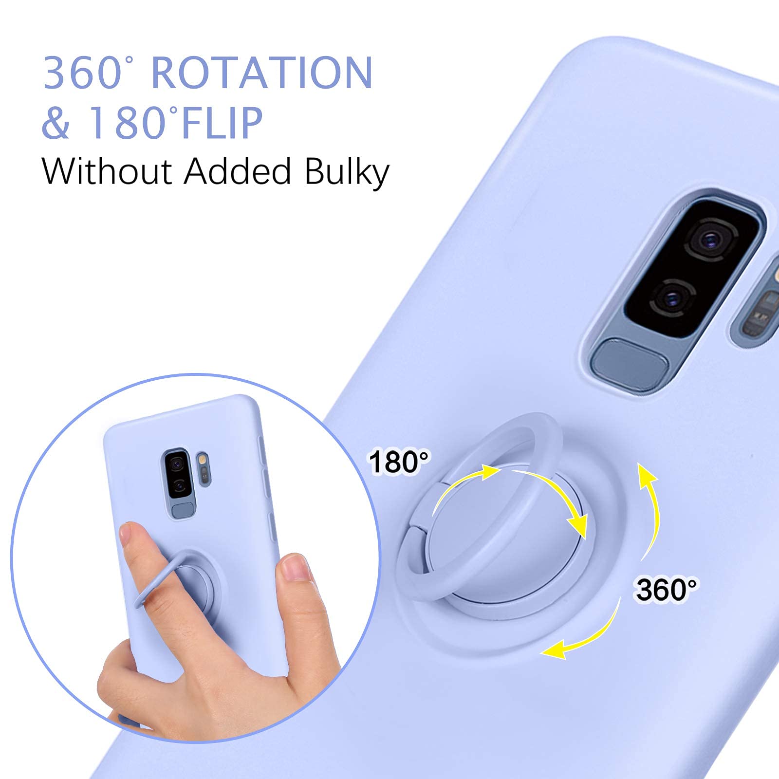 KANGYA Capa para Samsung Galaxy S9 Plus, silicone fino | Suporte